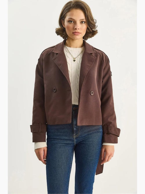 Trench oversize con chiusura a cintura lucci - Kiabi Trench oversize con chiusura a cintura lucci - Kiabi