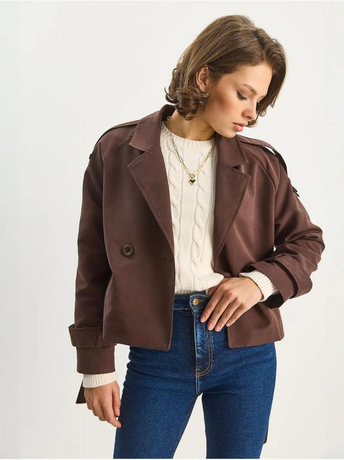 Trench oversize con chiusura a cintura lucci - Kiabi Trench oversize con chiusura a cintura lucci - Kiabi