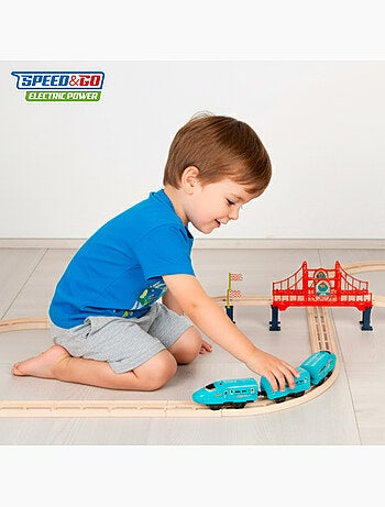 Trenino elettrico giocattolo da 43 pezzi con suono speed & go