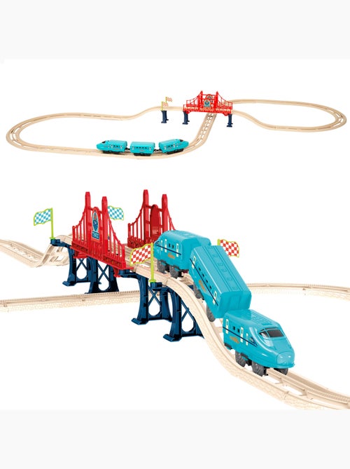 Trenino elettrico giocattolo da 43 pezzi con suono speed & go - Kiabi Trenino elettrico giocattolo da 43 pezzi con suono speed & go - Kiabi