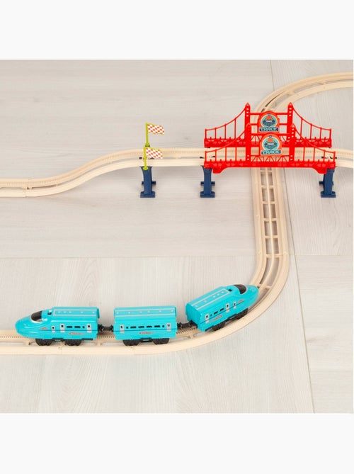 Trenino elettrico giocattolo da 43 pezzi con suono speed & go - Kiabi Trenino elettrico giocattolo da 43 pezzi con suono speed & go - Kiabi