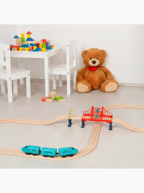 Trenino elettrico giocattolo da 43 pezzi con suono speed & go - Kiabi Trenino elettrico giocattolo da 43 pezzi con suono speed & go - Kiabi