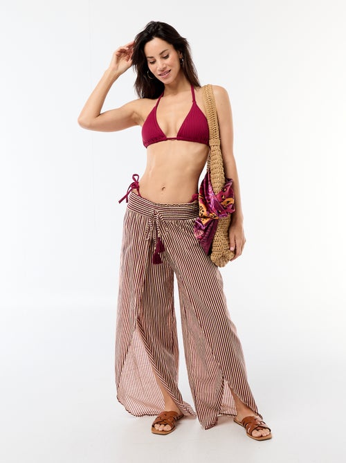 Triangolo da bagno in maglia testurizzata con lacci da annodare - Kiabi