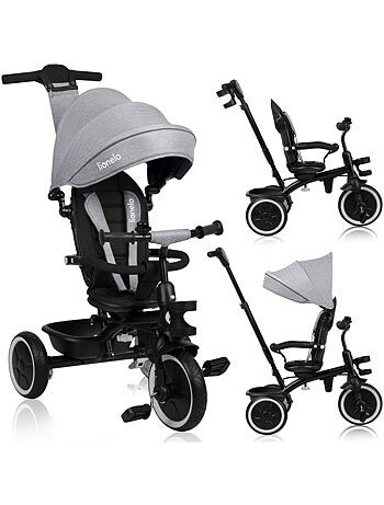 Triciclo convertibile LIONELO Berry 2 in 1 - Passeggino/Bicicletta - Dai 9 mesi - Campanello e porta