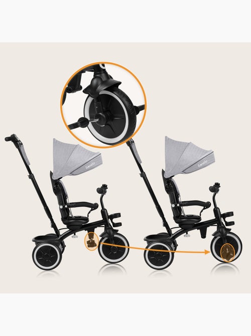 Triciclo convertibile LIONELO Berry 2 in 1 - Passeggino/Bicicletta - Dai 9 mesi - Campanello e porta - Kiabi