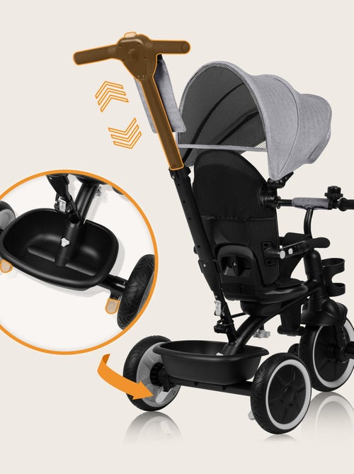 Triciclo convertibile LIONELO Berry 2 in 1 - Passeggino/Bicicletta - Dai 9 mesi - Campanello e porta - Kiabi