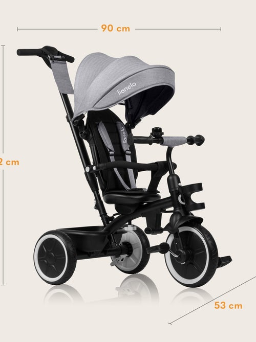 Triciclo convertibile LIONELO Berry 2 in 1 - Passeggino/Bicicletta - Dai 9 mesi - Campanello e porta - Kiabi