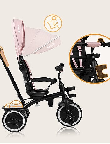 Triciclo convertibile LIONELO Berry 2 in 1 - Passeggino/Bicicletta - Dai 9 mesi - Campanello e porta