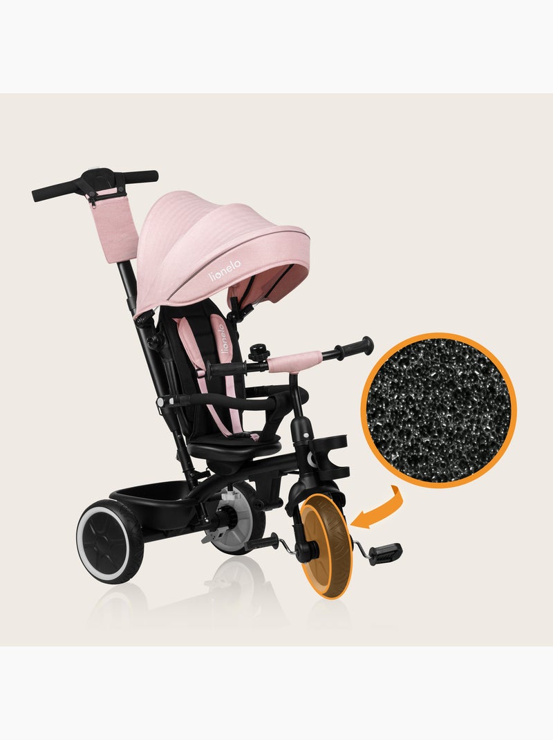 Triciclo convertibile lionelo berry 2 in 1 - passeggino/bicicletta - dai 9 mesi - campanello e porta Rosa - Kiabi