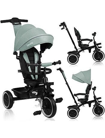 Triciclo convertibile LIONELO Berry 2 in 1 - Passeggino/Bicicletta - Dai 9 mesi - Campanello e porta