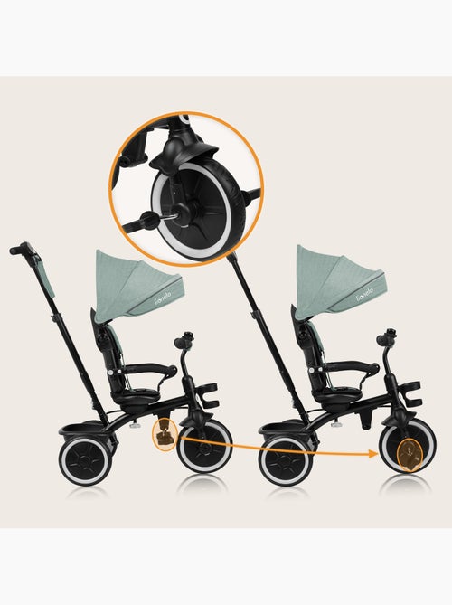 Triciclo convertibile LIONELO Berry 2 in 1 - Passeggino/Bicicletta - Dai 9 mesi - Campanello e porta - Kiabi