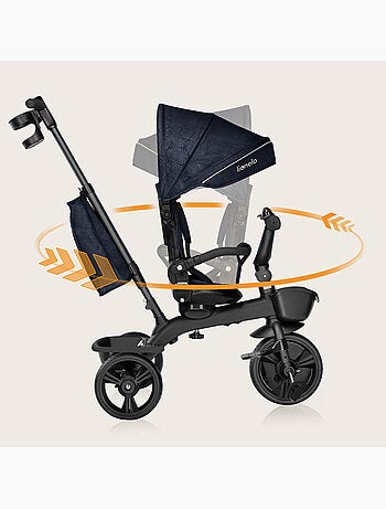 Triciclo convertibile LIONELO Kori - Sedile reversibile e regolabile - Fino a 25 kg - Cestino inclus