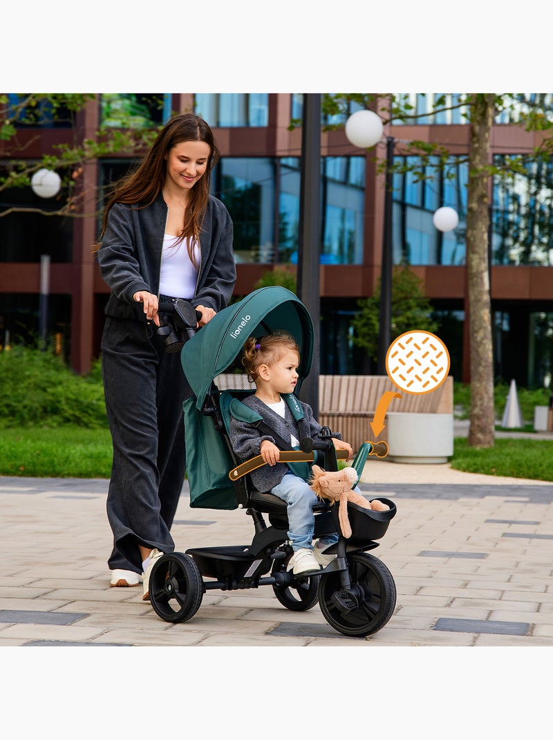 Triciclo convertibile LIONELO Kori - Sedile reversibile e regolabile - Fino a 25 kg - Cestino inclus Grigio - Kiabi