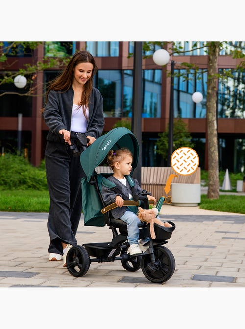 Triciclo convertibile LIONELO Kori - Sedile reversibile e regolabile - Fino a 25 kg - Cestino inclus - Kiabi