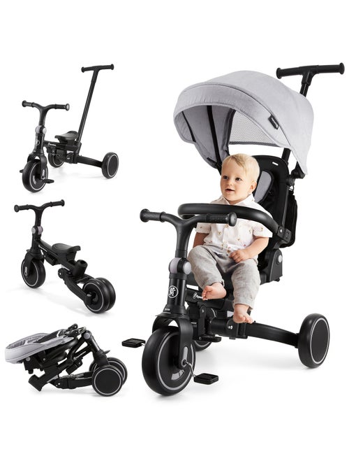 Triciclo convertibile TOBI FOREST 8 in 1 con manubrio regolabile, ruote in EVA e funzione passeggino - Kiabi