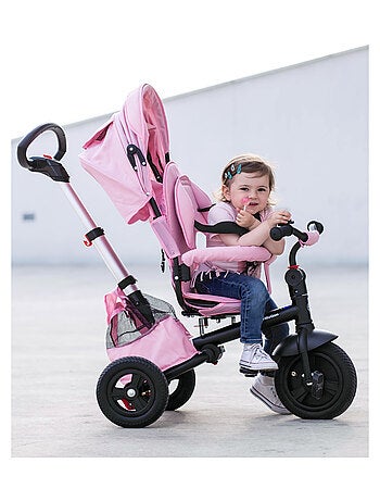 Triciclo Evolutivo 3 in 1 HyperMotion 12M-5A con Maniglione, Cappottina e Ruote Gonfiate