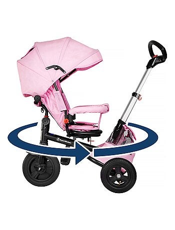 Triciclo Evolutivo 3 in 1 HyperMotion 12M-5A con Maniglione, Cappottina e Ruote Gonfiate