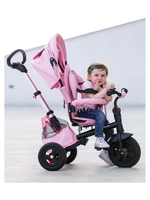 Triciclo Evolutivo 3 in 1 HyperMotion 12M-5A con Maniglione, Cappottina e Ruote Gonfiate - Kiabi