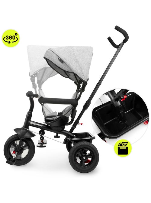 Triciclo evolutivo 3 in 1 TOBI FREY con maniglione, ruote gonfiate e accessori - Kiabi