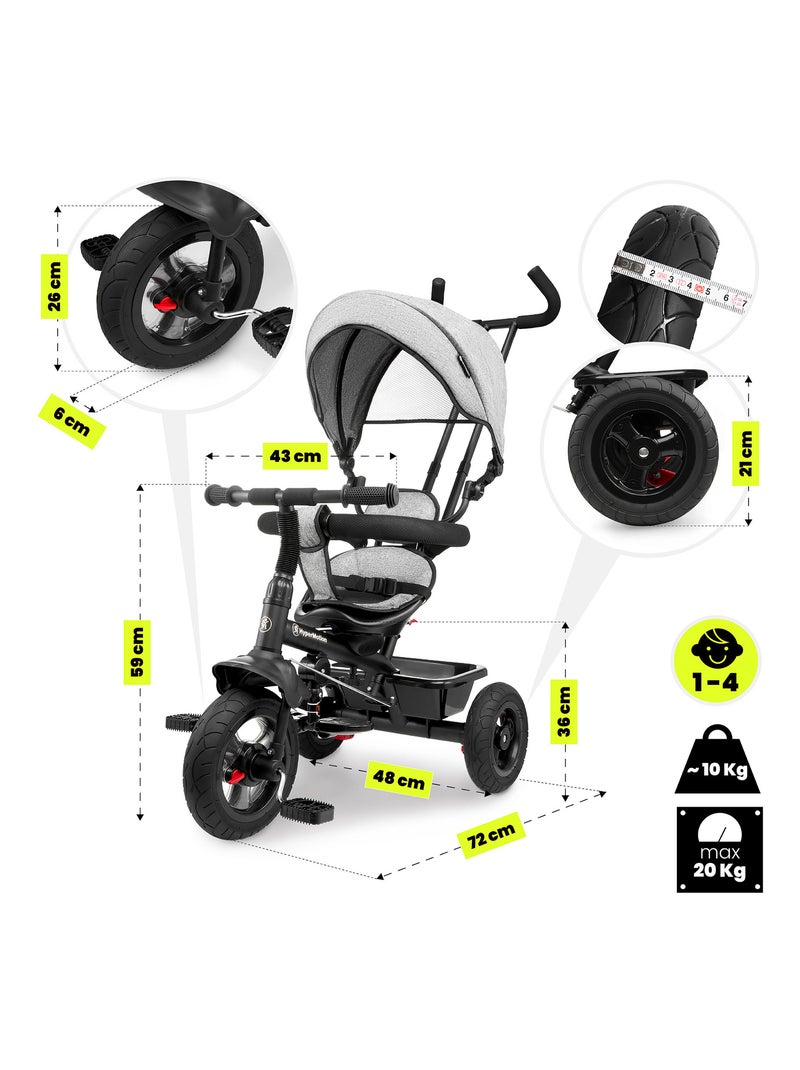 Triciclo evolutivo 3 in 1 TOBI FREY con maniglione, ruote gonfiate e accessori N/D - Kiabi
