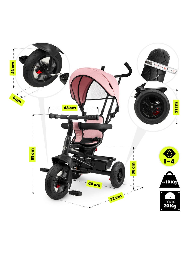 Triciclo evolutivo 3 in 1 TOBI FREY con maniglione, ruote gonfie e accessori per bambini 1-4 anni N/D - Kiabi