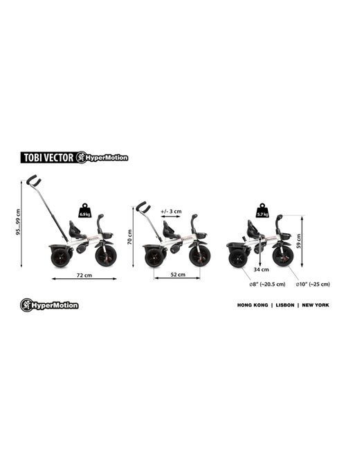 Triciclo evolutivo con maniglione ruote larghe HyperMotion - Kiabi Triciclo evolutivo con maniglione ruote larghe HyperMotion - Kiabi