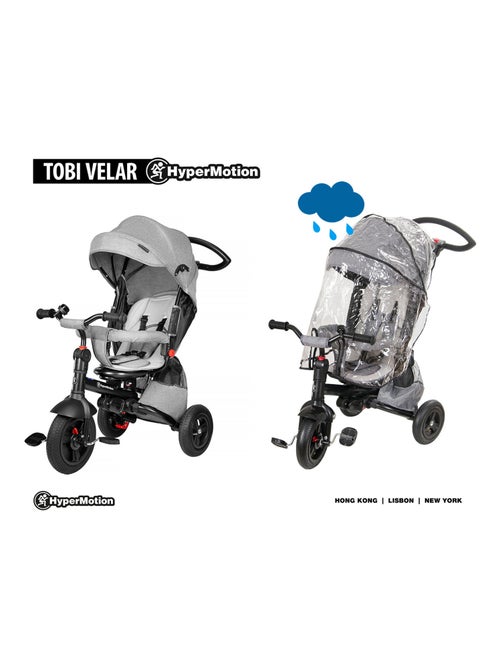 Triciclo evolutivo HyperMotion 12 mesi-5 anni con maniglione, capottina e ruote gonfiabili - Kiabi