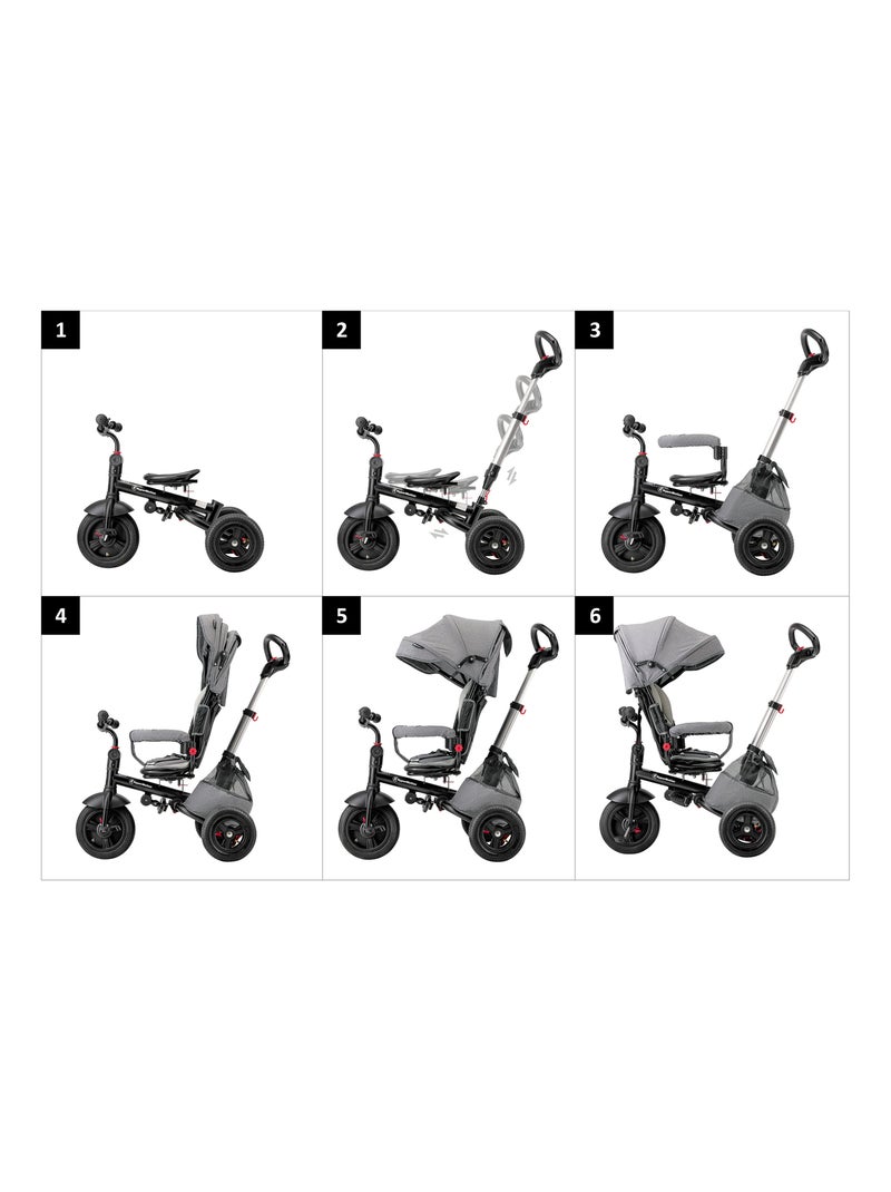 Triciclo evolutivo HyperMotion 12 mesi-5 anni con maniglione, capottina e ruote gonfiabili N/D - Kiabi