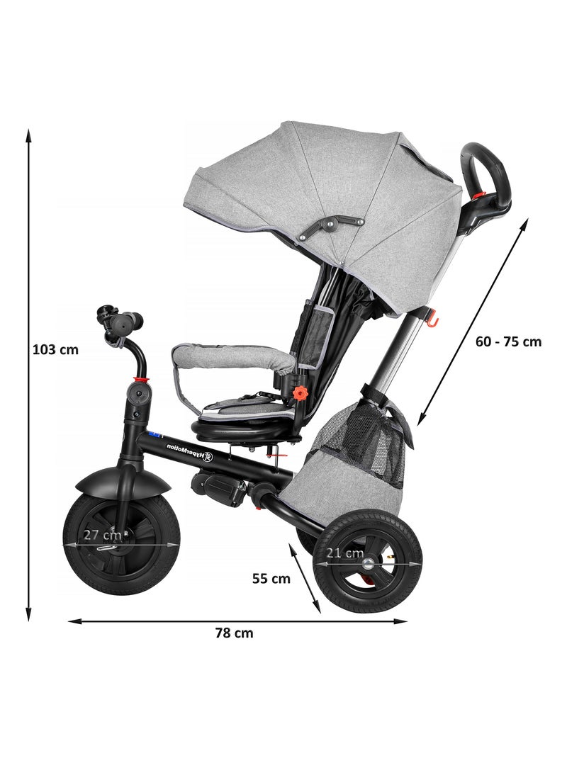 Triciclo evolutivo HyperMotion 12 mesi-5 anni con maniglione, capottina e ruote gonfiabili N/D - Kiabi