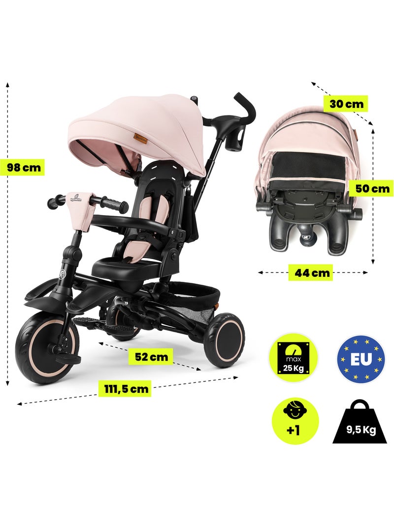 Triciclo evolutivo pieghevole hypermotion tobi timber beige 2 in 1 bambini 1-5 anni Beige - Kiabi