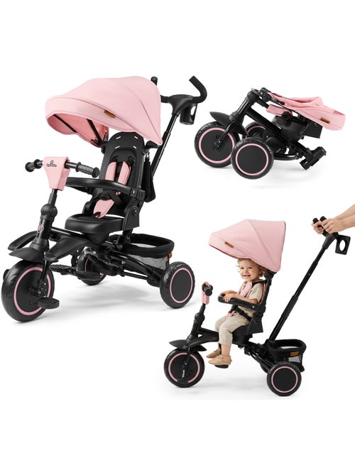 Triciclo evolutivo pieghevole hypermotion tobi timber rosa 2 in 1 bambini 1-5 anni - Kiabi Triciclo evolutivo pieghevole hypermotion tobi timber rosa 2 in 1 bambini 1-5 anni - Kiabi