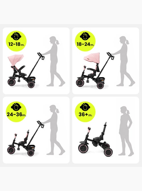 Triciclo evolutivo pieghevole hypermotion tobi timber rosa 2 in 1 bambini 1-5 anni - Kiabi Triciclo evolutivo pieghevole hypermotion tobi timber rosa 2 in 1 bambini 1-5 anni - Kiabi