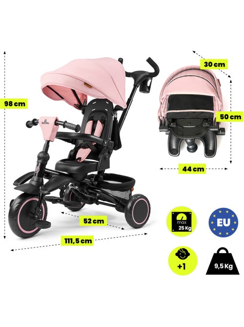 Triciclo evolutivo pieghevole hypermotion tobi timber rosa 2 in 1 bambini 1-5 anni - Kiabi Triciclo evolutivo pieghevole hypermotion tobi timber rosa 2 in 1 bambini 1-5 anni - Kiabi