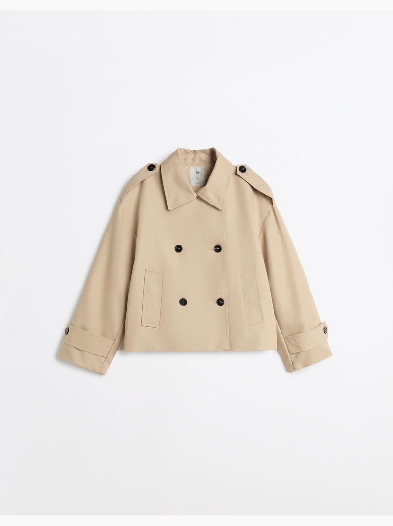 Trincea corta, mo fashion Beige - Kiabi