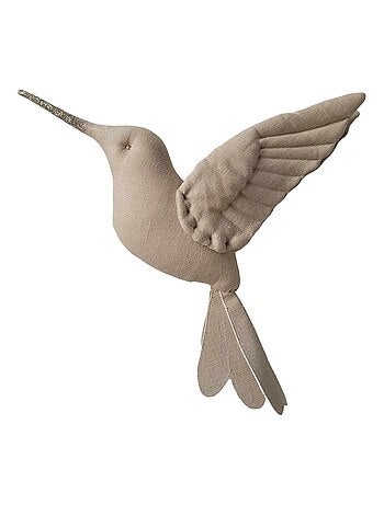 Trofeo da parete per bambini, colibrì in lino beige | sevira kids | sevira kids