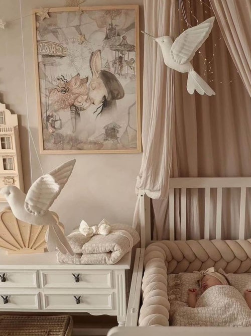 Trofeo da parete per bambini, colibrì in lino beige | sevira kids | sevira kids - Kiabi Trofeo da parete per bambini, colibrì in lino beige | sevira kids | sevira kids - Kiabi