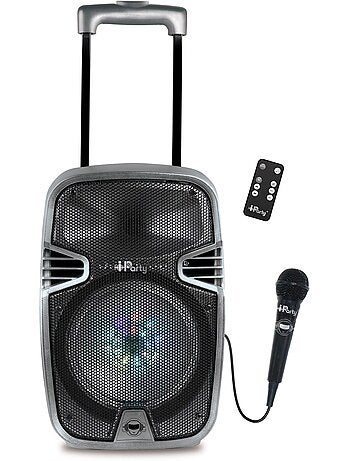 Trolley Bluetooth® Karaoke Audio System 8'' con luci e microfono