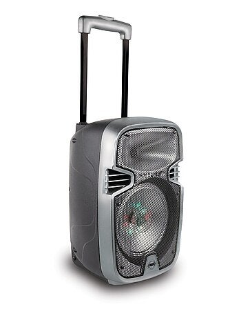 Trolley Bluetooth® Karaoke Audio System 8'' con luci e microfono