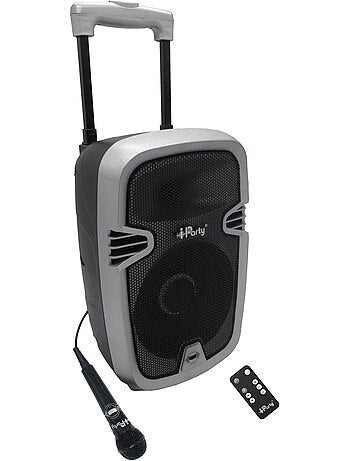 Trolley Bluetooth® Karaoke Audio System 8'' con luci e microfono