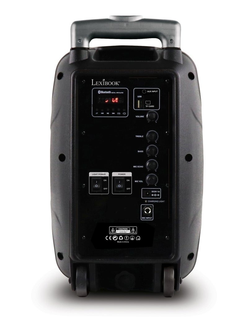 Trolley Bluetooth® Karaoke Audio System 8'' con luci e microfono Nero - Kiabi