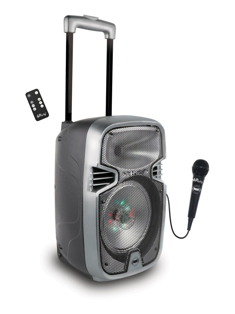 Trolley Bluetooth® Karaoke Audio System 8'' con luci e microfono Nero - Kiabi