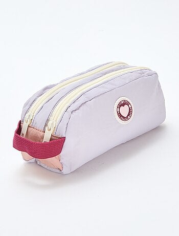 Trousse color block a doppio scomparto