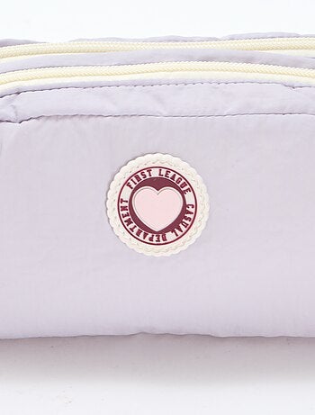 Trousse color block a doppio scomparto