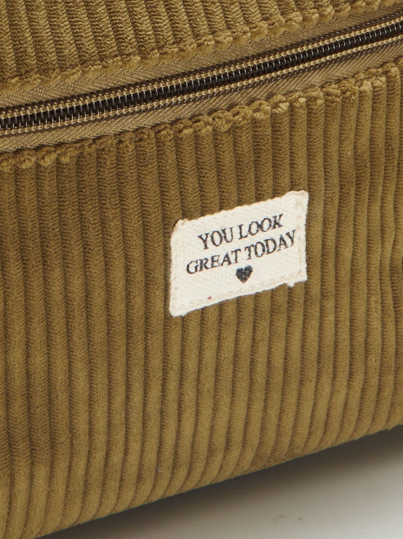 Trousse per trucchi da donna, in velluto a coste, organizer per
