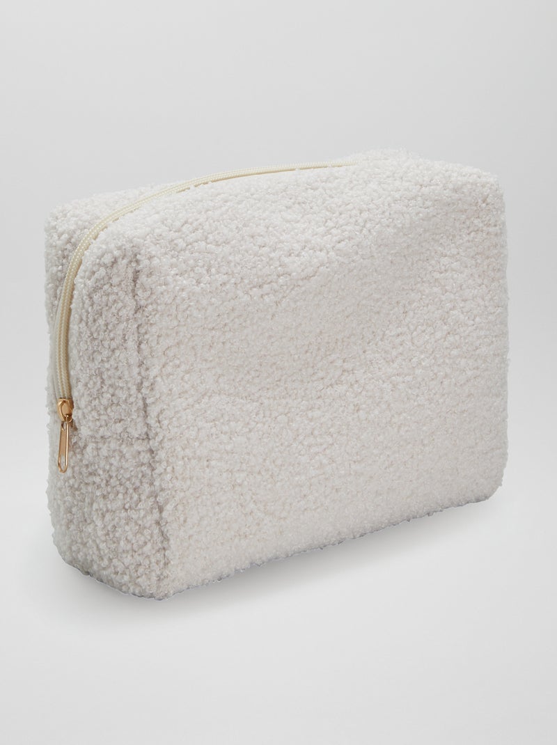 Trousse da bagno effetto montone BEIGE - Kiabi