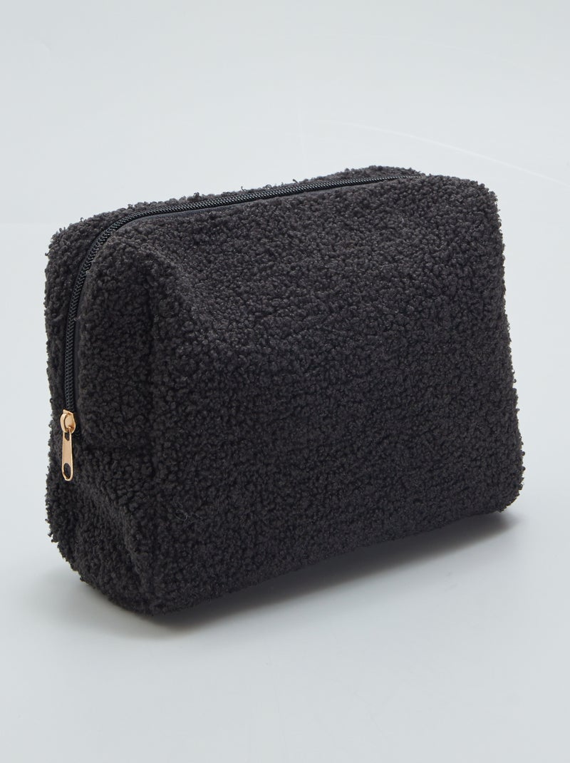 Trousse da bagno effetto montone NERO - Kiabi