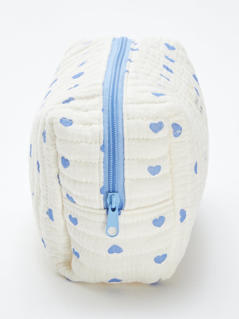 Trousse da bagno in garza di cotone BLU - Kiabi