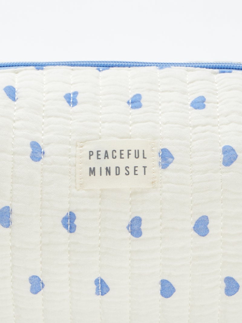 Trousse da bagno in garza di cotone BLU - Kiabi