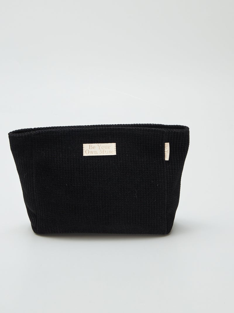 Trousse da bagno in velluto NERO - Kiabi