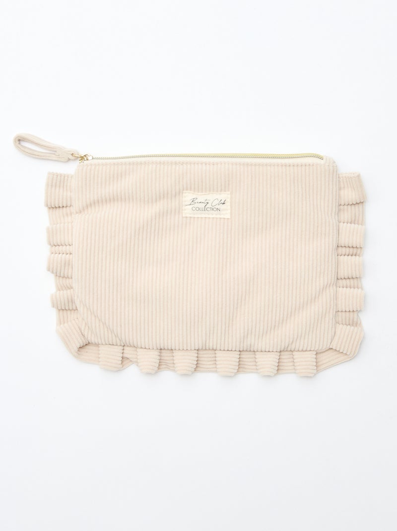 Trousse da toilette a rete Beige - Kiabi